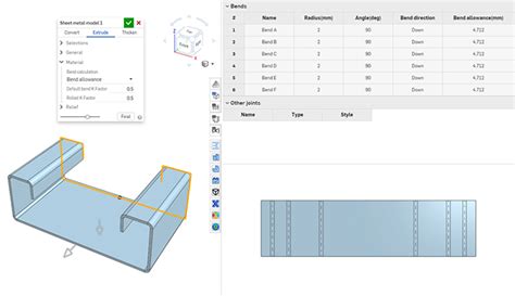 onshape bend sheet metal|onshape bend calculator.